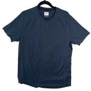 Prana Blue Rounded Hem Base Layer Lightweight T-Shirt‎ Rashguard Outdoors Hiking